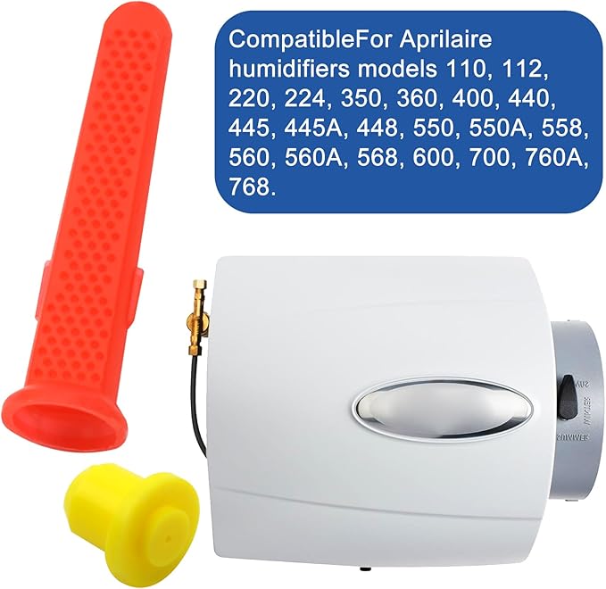 4004 Humidifier Drain Type in-Line Strainer Red (2 Pcs) and Humidifier Parts Yellow Orifice 4231 (2 Pcs) Compatible with Aprilaire Humidifier 400, 500, 550, 550A, 558, 560, 560A, 568 and 600 - AquaVibe