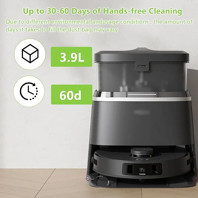 12 Pack Replacement Dust Bags for Yeedi M12 PRO+ Robot Vacuum Cleaner Spare Parts Accessories, 3.9L Large Capacity Dirt Disposable Vacuum Bags - AquaVibe