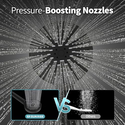 High Pressure Filtered Handheld Shower Head 9 Spray（4 filters）