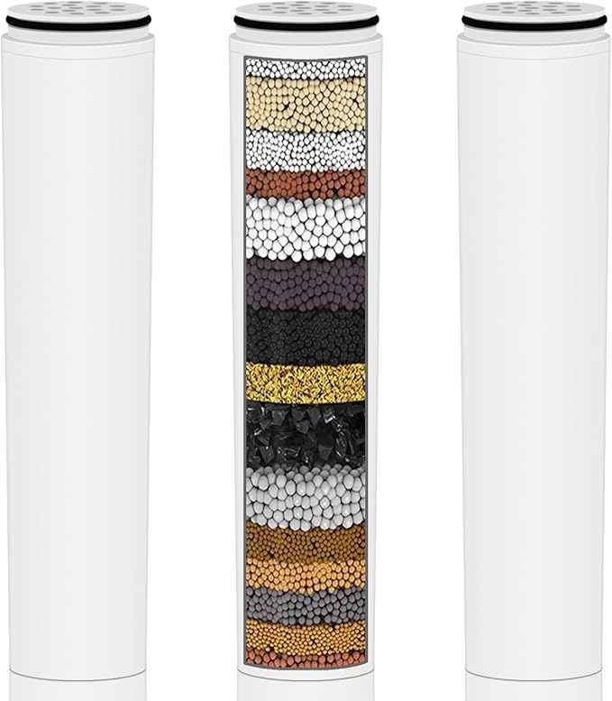 16-stage filter Replacement Filter Compatible With Cobbe Handheld Shower Head - Water Softener Filter Hard Water 3 Pack