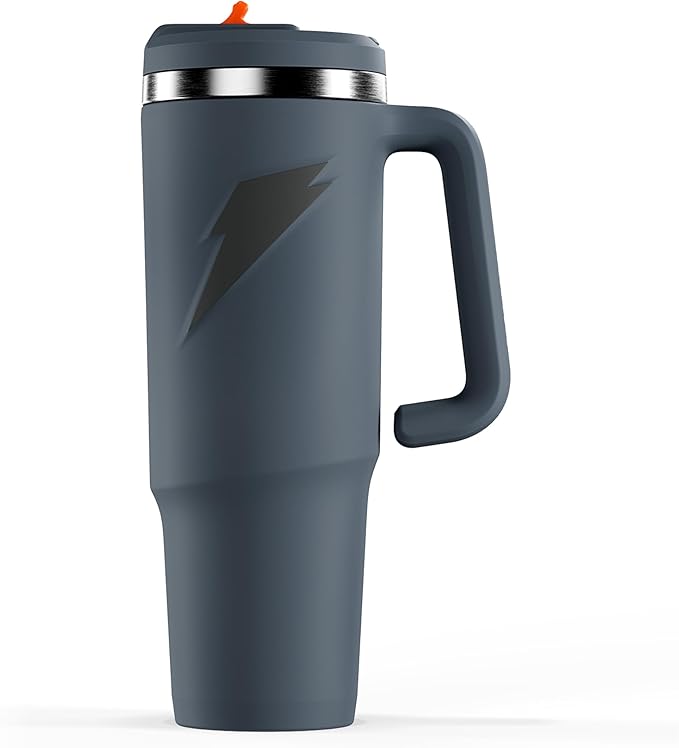 Gatorade Crossover Stainless Steel Tumbler Water Bottle, Graphite, Double-Wall Insulation, 36 fl oz