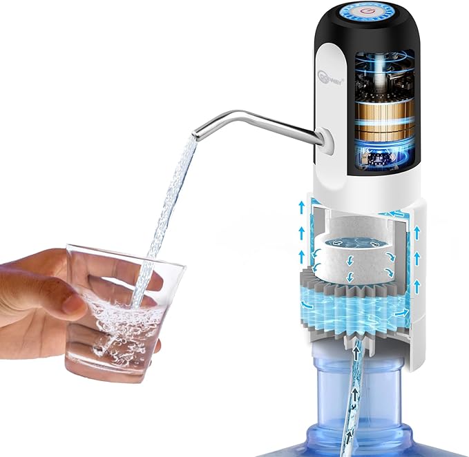 CoolWAY 5 Gallon Water jug Dispenser with Filter - Portable Water Dispenser for Camping, Outdoors, Home and Office, Emergency Water Filtration Equipment