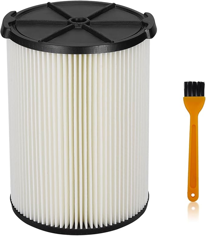 VF4000 Replacement Filter for Ridgid Shop Vacuums 5-20 Gallon, Universal VF4200 Filter Fits Rigid Wet Dry Vac/Husky Shop Vacuum Filter 6-9 Gallon with Foam Sleeves-2 Pack - AquaVibe