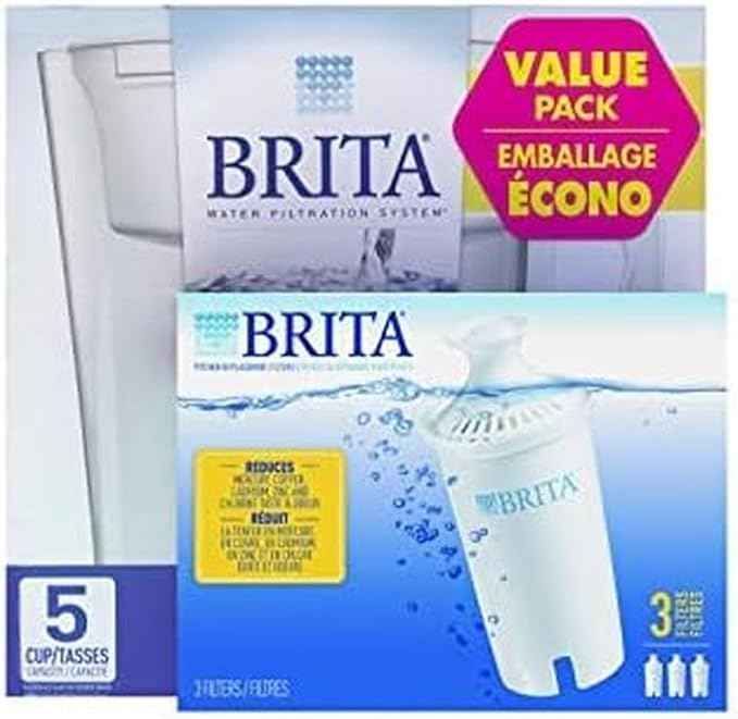Brita Water Pitcher, 4 Filters