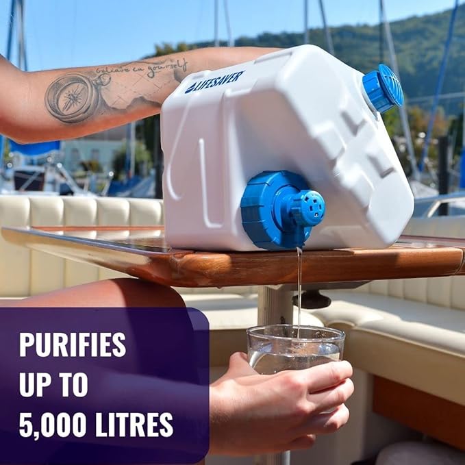 Lifesaver Cube Portable Water Filtration System - Survival Water Filter for Camping, Backpacking, Hiking - Emergency Water Purifier with Ultrafiltration Tech for Clean, Safe Drinking Water