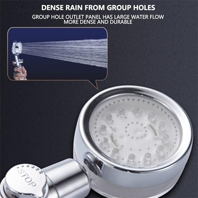 High Pressure Shower Heads,3 Modes Shower Head with Handheld Power Wash to Clean Bathroom 3.9" Rain Showerhead with 70 Inches Extra Long SS Hose,Hard Water Filter & Adjustable Bracket,C
