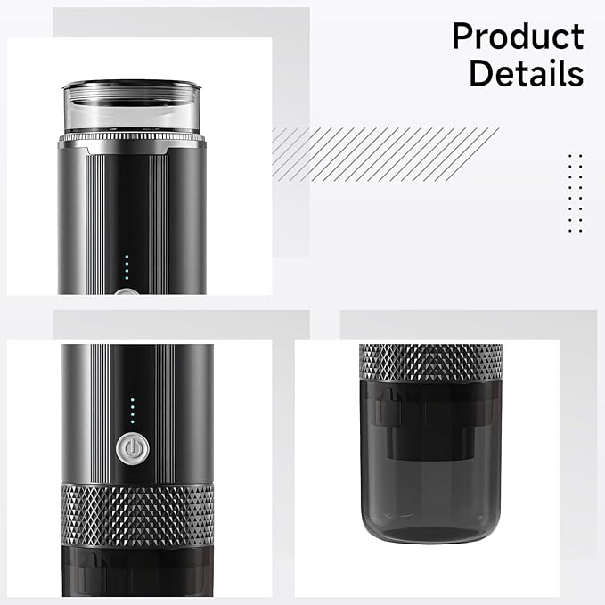Coffee Maker Portable and Home Car, Kcup Capsule Machine, 0.5 L (17.63 Oz) Tank Water, Filter Detachable, Compact Convenient, for Ideal Outdoor Use