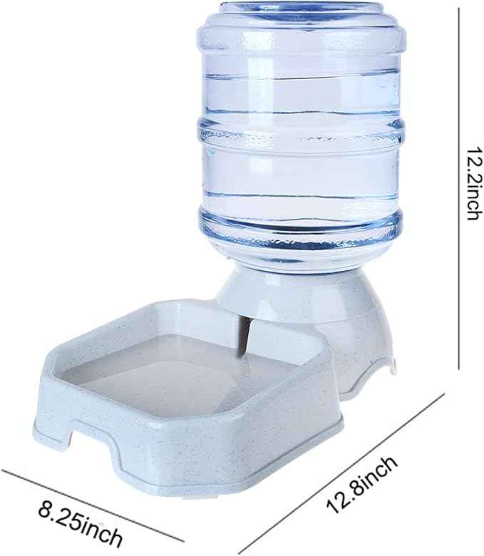 Pet Water Dispenser Station - 1 Gal Replenish Pet Waterer for Dog Cat Animal Automatic Gravity Water Drinking Fountain Bottle Bowl Dish Stand