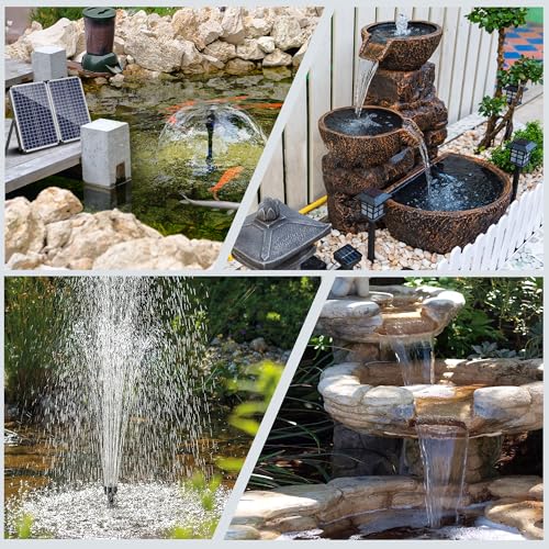 70W Solar Pond Filter Fountain with 660 GPH Water Pump Outdoor