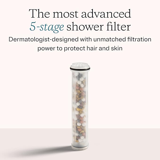 MDhair Replacement Filter for Handheld Shower Head, Advanced 5-Stage Hard Water Shower Filter for Hair & Skin Reduces Chlorine and Heavy Metals, Hard Water Filter Showerhead (6 Pack)