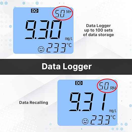 Apera Instruments SX716 Portable Lab Dissolved Oxygen DO Meter, Waterproof, Automatic Temperature, Salinity Compensation and Calibration Silver AI461