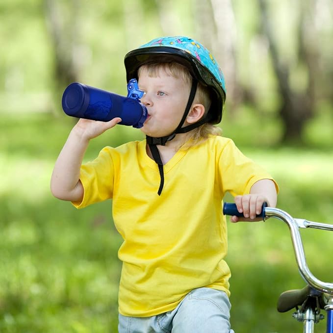 ZORRI Sports Water Bottle, 400/500/700ml/1L, BPA Free Leak Proof Tritan Lightweight Bottles for Outdoors,Camping,Cycling,Fitness,Gym,Yoga- Kids/Adults Drink Bottles with Filter, Lockable Pop Open Lid