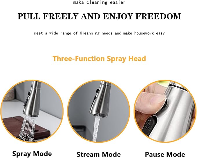 Touchless Kitchen Faucet with Pull Down Sprayer Brushed Nickel Kitchen Faucet Infrared Sensor Kitchen Faucet Touchless Kitchen Sink Faucets Stainless Steel Single Handle Motion Sensor Kitchen Faucet