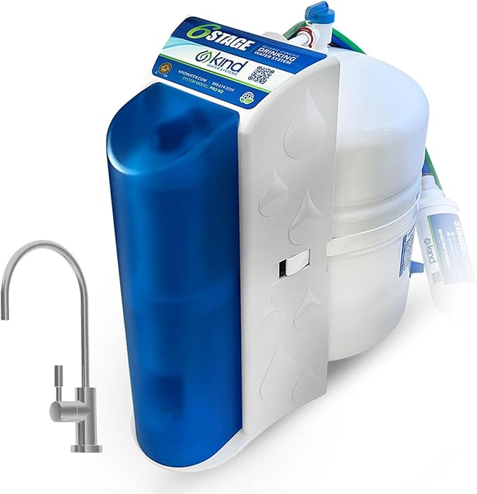 Kind Water 6-Stage Reverse Osmosis Drinking Water System with (Brushed Nickel Faucet (Brushed Nickel)