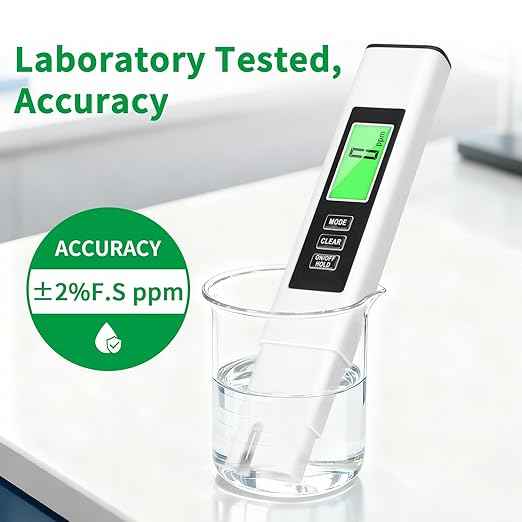New 4 in 1 TDS Meter, TDS Meter Digital Water Tester, Accurate and Reliable, Water Tester,TDS EC and Temperature (° C/° F) Meter, 0-9990ppm,Used for Drinking Water and RO/DI Systems