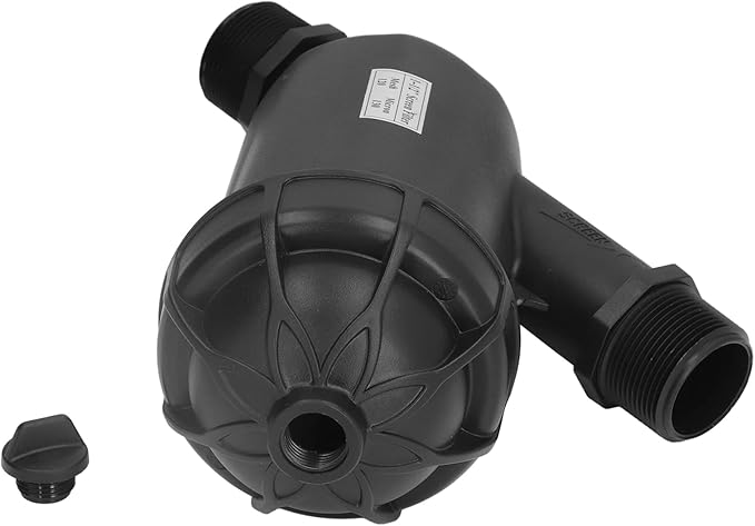 BORDSTRACT Irrigation Filter, G1 1/2 Male Thread Filtration Pump Filter 120 Mesh Drip Filter for Gardening Agriculture and Greenhouse Irrigation