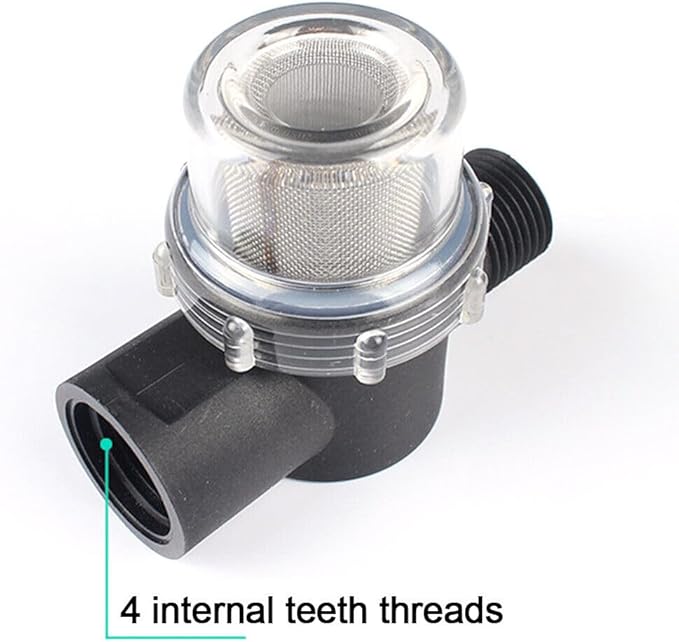 (2 Pieces) Water Pump Filter Replacement for Motorhome 1/2 Rotating Tube Strainer with 50 Mesh Stainless Steel Filter Screen Compatible with WFCO or Shurflo Pumps