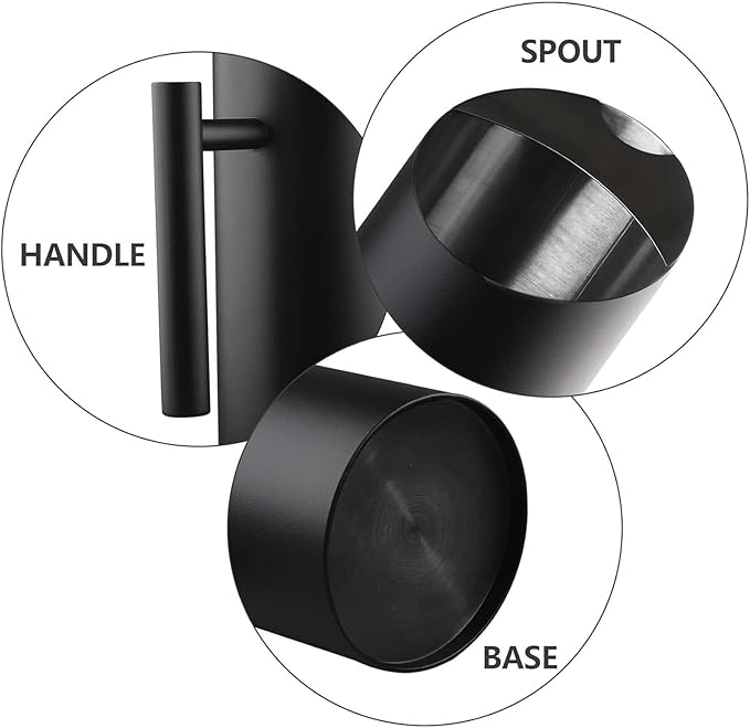 Stainless Steel Water Pitcher Black Metal Pitcher with Ice Guard Cold Drinking Carafe Jug for Juice, Beer, Milk, Ice Tea or Other Beverage by MUGLIO (36oz)