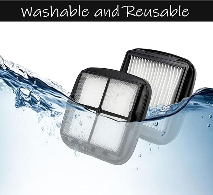 NKA 97D5 Pet Hair Eraser Filter Replacement, Compatible with Bissell Pet Eraser Corded Handheld Vacuum 33A1, 35V4, 47R5 Series, Replace Part #2037416, 2031432 (2 Pack) - AquaVibe