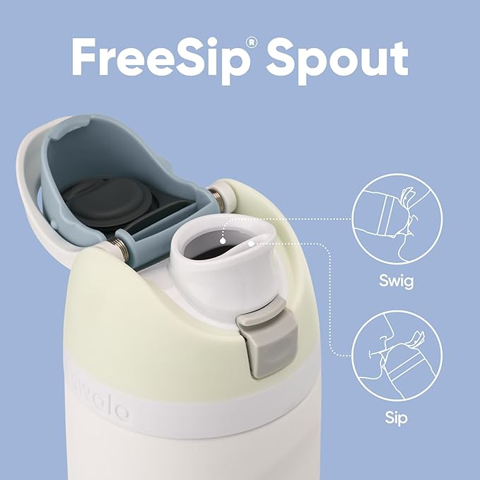 Owala FreeSip Insulated Stainless Steel Water Bottle with Straw for Sports, Travel, and School BPA-Free Sports Water Bottle, 24 oz, Iced Breeze