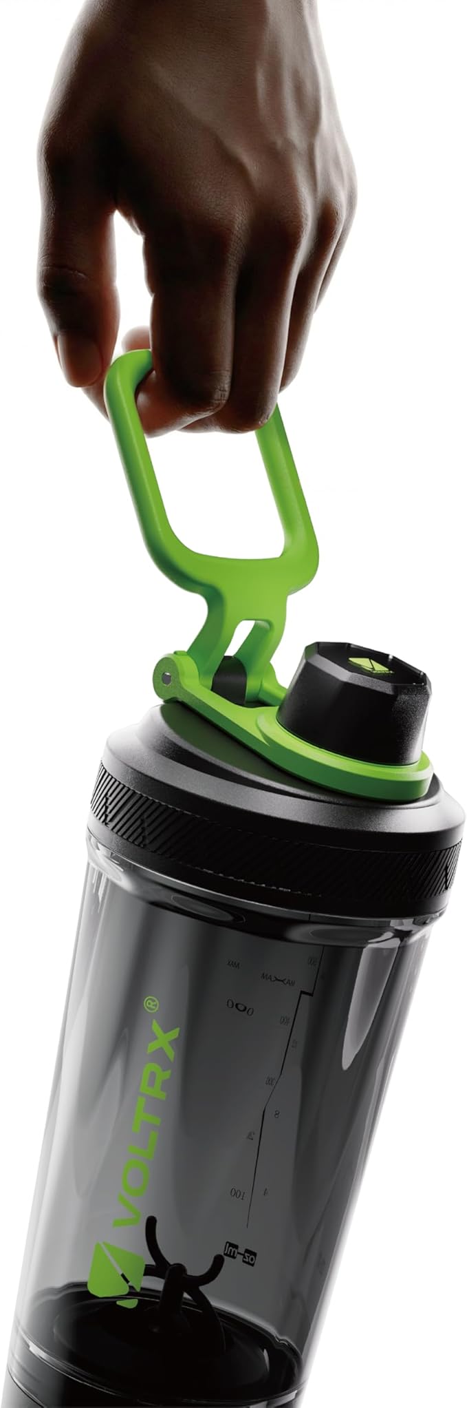 VOLTRX Shaker Bottle, Gallium USB C Rechargeable Electric Protein Shake Mixer, Shaker Cups for Protein Shakes and Meal Replacement Shakes, BPA Free, Made with Tritan, Neon Pink, 24oz