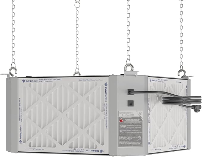 ABESTORM 360 Degree Intake Air Filtration System for Woodworking, 1350 CFM Hanging Dust Collector, Air Filter for Shop Garage WorkShop, DecDust 1350 - AquaVibe