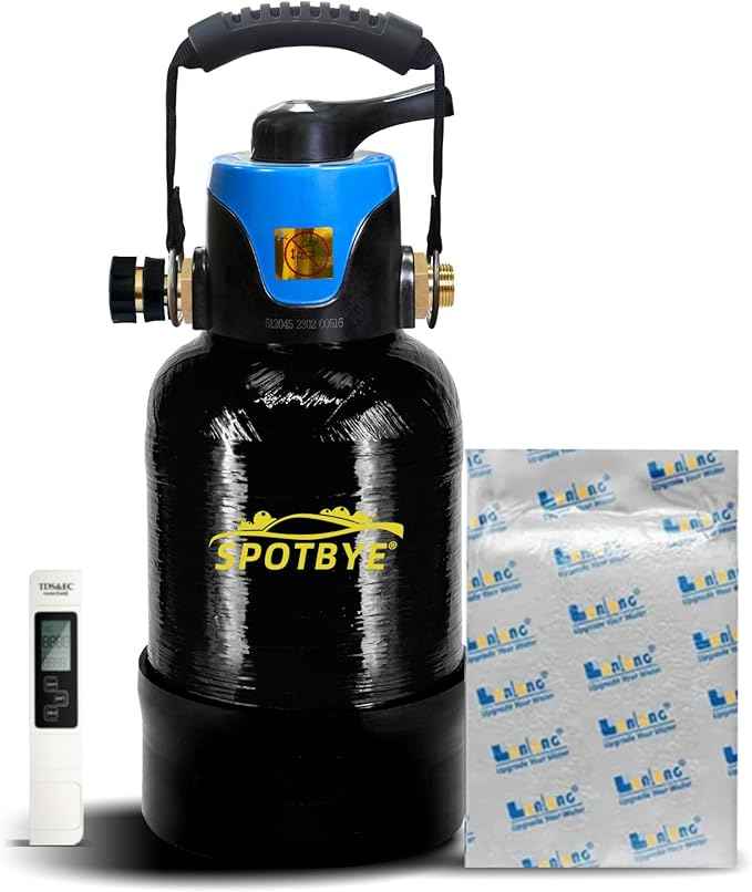 Filterelated Portable Deionized Water System for Spot Free Car Wash, Bypass Water Spot Remover Filter Kit for RV, Motorcycle, Boat and Solar Panels