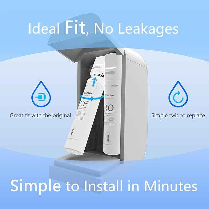 Y7/Y7P/Y7T Series 6-Month Replacement Cartridge Compatible with SimPure Y7, Y7P, Y7T, Y7P-BW, Y7P-W, Y7T-BW-A, Y7T-BW-C, Y7T-A, Y7T-C Series Water Filter, Pack of 2 Filters (1*CF, 1*RO)