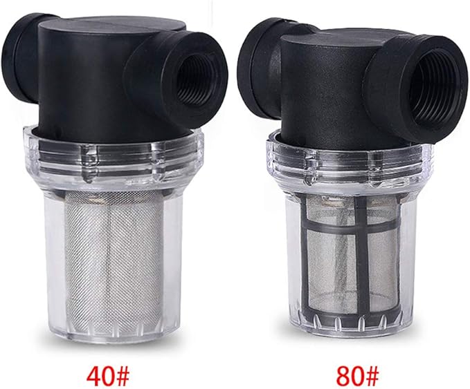 1Pcs Garden Pond 1 inch Inline Mesh Strainer Water Pump Filter Irrigation High Flow Pipeline Filter Garden Interface Strainer(Size:80 mesh)