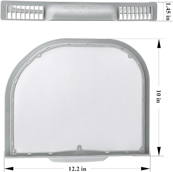 Dryer Lint Filter Compatible with LG DLE1001W, LG DLE7300WE, LG DLEX6001W, LG DLG1102W, LG DLGX5171V, LG DLGY1202W Dryer Models - AquaVibe