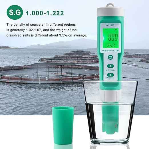 Hydrogen Water Tester 10 in 1 Resistivity/Fertility/H2/pH/TDS/EC/ORP/S.G/Salt/Temp Meter with ATC pH Meter,0.01 High Accuracy pH Tester Digital,TDS Meter PPM Meter for Drinking,Hydroponics,Pool.