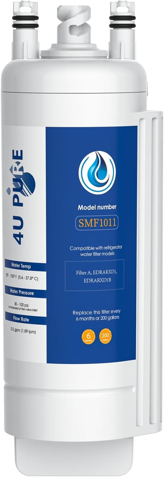 EDRARXD1 Water Replacement, Compatible with Whirlpool EDRARXD1, EDRARXD1B (1 Pack) - AquaVibe