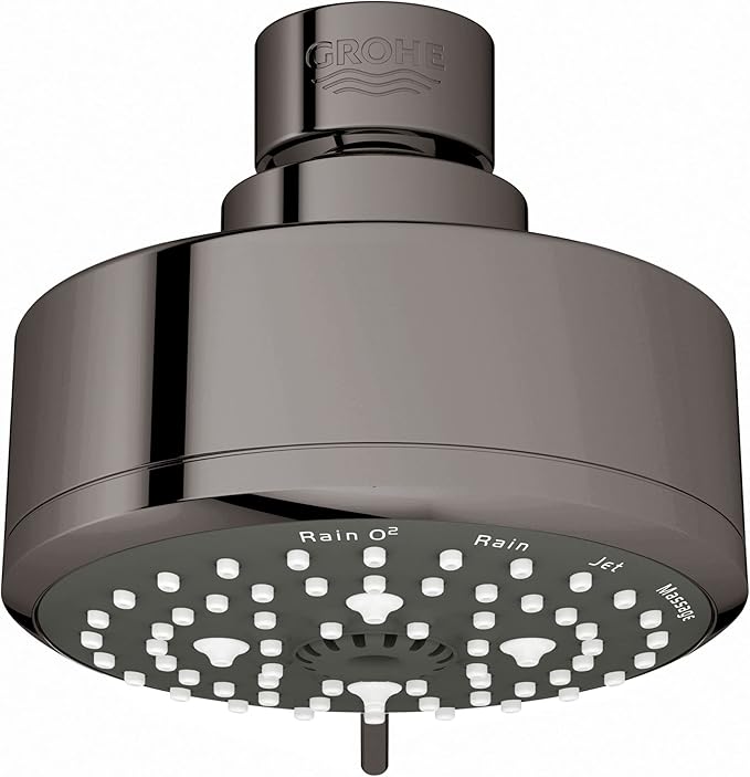 GROHE Tempesta Cosmopolitan 100 4 Spray Shower Head, Hard Graphite