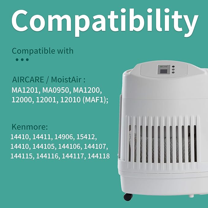 MAF1 Humidifier Filter Compatible with Aircare MA1201, MA0950, MA1200, Kenmore 14906,32-14906, 42-14906, Replace Aircare MA1201 Filter, Kenmore Humidifier Filters 14906, 2 Packs