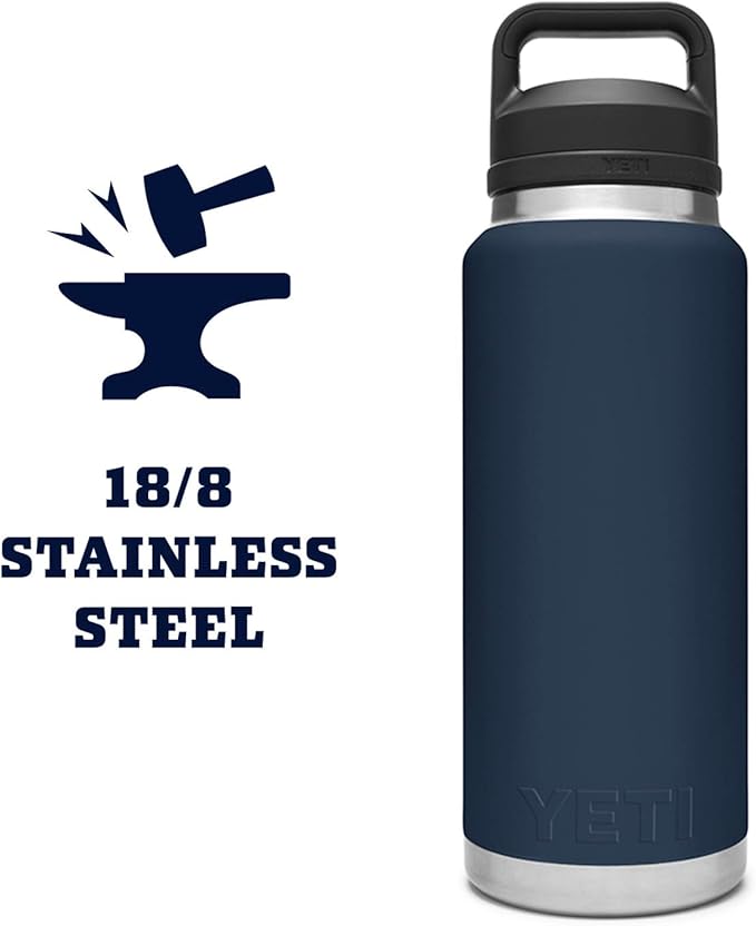 YETI Rambler 36 oz Bottle, Vacuum Insulated, Leakproof, Stainless Steel with Chug Cap