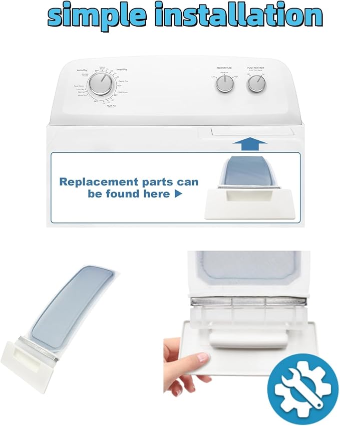 W10717210 Dryer Lint Screen Filter Replacement for 8557882 W10641634 8558459 8558463 8559787 348851 689465 8557857 - Compatible with Whirlpool Kenmore Estate Maytag Dryer Lint Trap