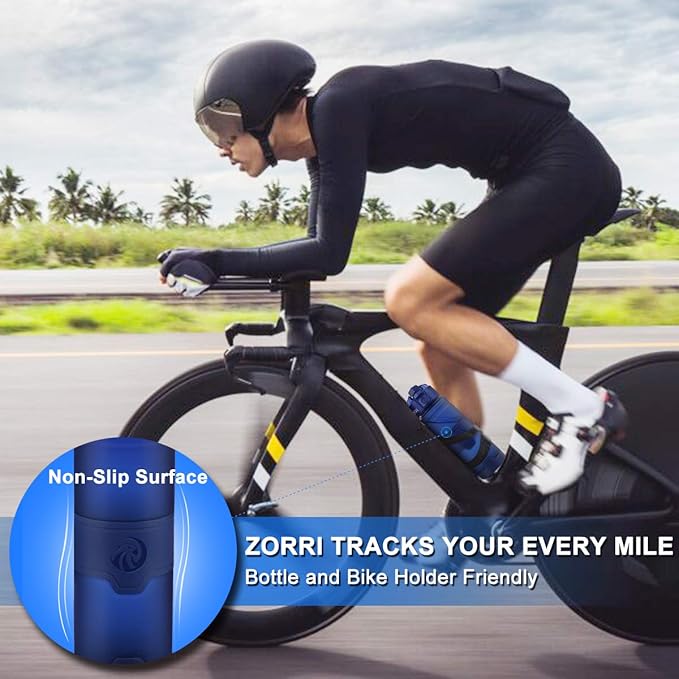 ZORRI Sports Water Bottle, 400/500/700ml/1L, BPA Free Leak Proof Tritan Lightweight Bottles for Outdoors,Camping,Cycling,Fitness,Gym,Yoga- Kids/Adults Drink Bottles with Filter, Lockable Pop Open Lid