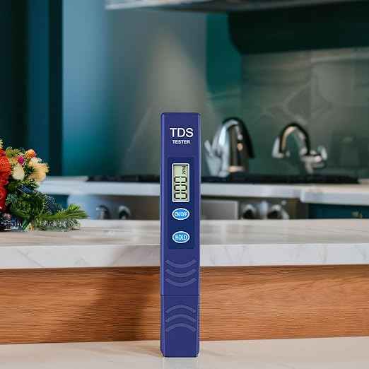 Portable Digital TDS Water Meter - 0-9990 ppm Water Quality Tester for Drinking Water, Farming, Aquariums,Pools&RO-RODI Systems (Blue)