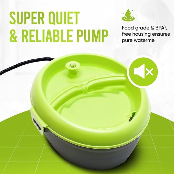 Dog H20 Large Dog Water Fountain 6 Liter - Automatic Filtered Pet Water Fountain for Dogs Raised Bowl Water Dispenser for Large Pets, Water Level Indicator - Multi-Pet, BPA-Free, Dishwasher Safe