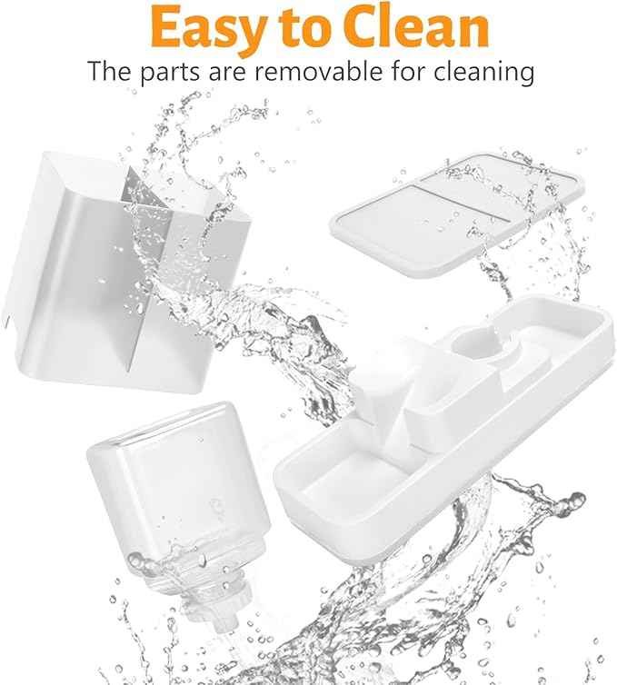 Yummy Sam Automatic Small Pet Feeder and Water Dispenser, 2 in 1 Gravity Cat Auto Pet Feeder and Waterer Set Feeder Dish for Small Medium Pets Dog Puppy Kitten (White)