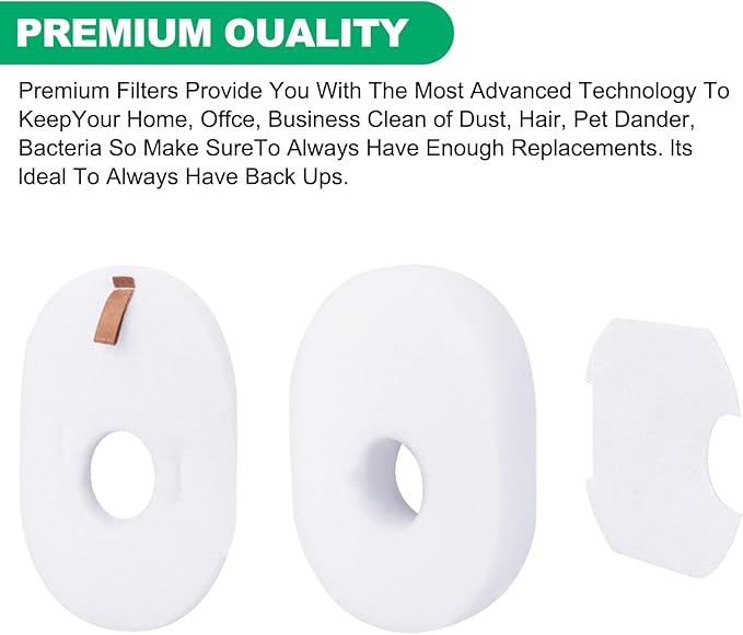 3 Post + 3 Foam & Felt Filters Kit Replacement for Shark Rocket HV292, HV300, HV300W, HV301, HV302, HV303, HV305, HV308, HV310, UV450 Replaces Part - AquaVibe