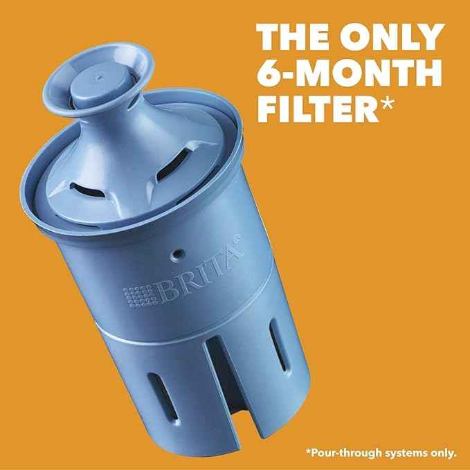 Brita Elite Water Filter Replacement for Pitchers and Dispensers, BPA-Free, Reduces 99% of Lead, Lasts Six Months or 120 Gallons, Includes 1 Pitcher Replacement Filter