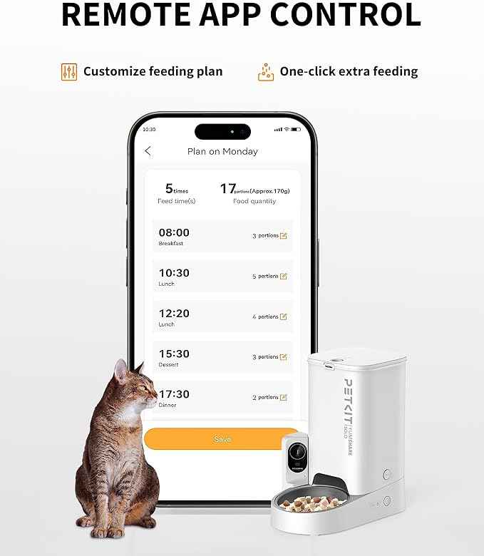 PETKIT Automatic Cat Dog Feeder with 1080P HD Camera+1.85L Wireless Pump Pet Water Fountain Dispenser, 2.4GHz Wifi and 2-Way Audio Pet Feeder Food Dispenser, App Control/Wide Angle/Night Vision Feeder