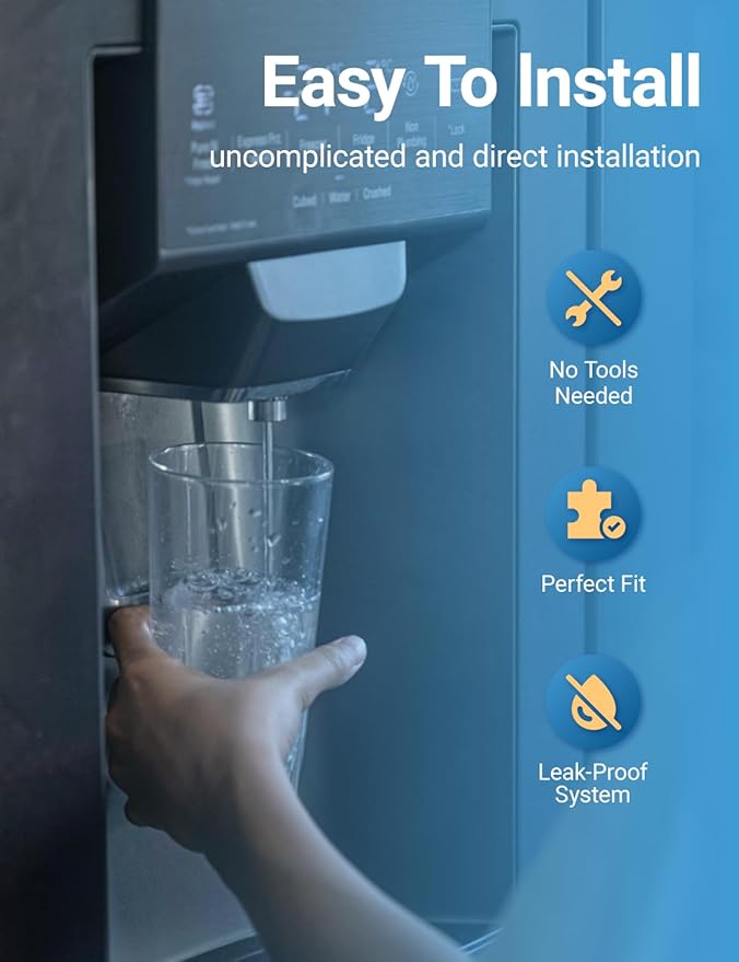 EDR4RXD1 Replacement For whirlpool Water Filter UKF8001, Filter 4 krfc300ess01 wrf555sdfz16 wrx735sdhz00, wrx735sdhz02, fit for May*tag Ukf8001axx-200, Hdx Fmm-2 Water Filter 3 pack - AquaVibe