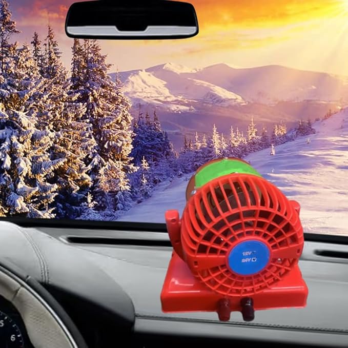 Car Heater 12V 150W /24V 200W Defrosting with Cooling Function, Portable Car Heater for Window Defroster Demister, 24V 200W