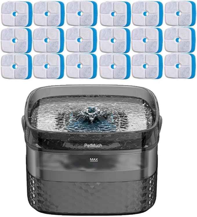 2.4Gal/9L Pet Water Fountains for Medium and Large Dogs and Multiple Cats Large Capacity Automatic, Dog Water Fountains with Filters (Dog Fountain 18 Filtesr + 18 Sponges)