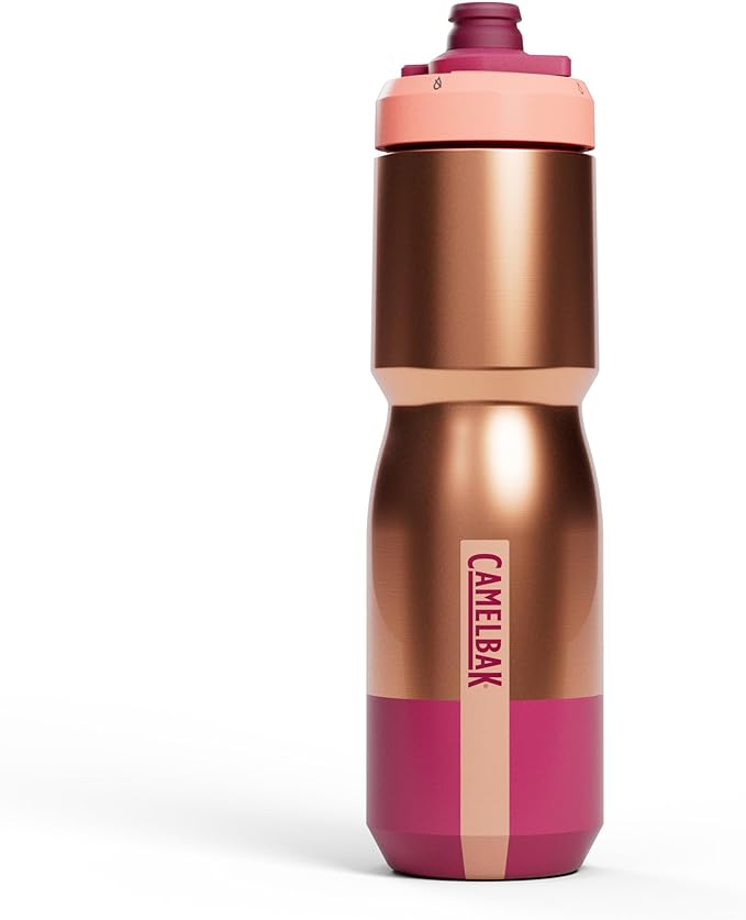 CamelBak Podium Steel Insulated Bike Water Bottle Mercury Blush, 22oz