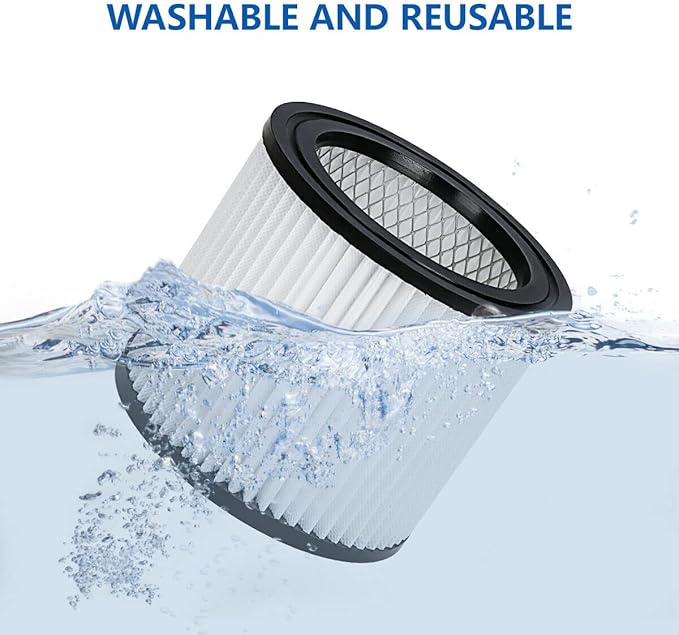 HEPA Vacuum Cleaner Replacement Filter Compatible with Shop-Vac 90398, 903-98, 9039800, 903-98-00 Hangup Wet/Dry Vacuum Cleaner Spares Cartridge Filter (Pack of 2+4) - AquaVibe