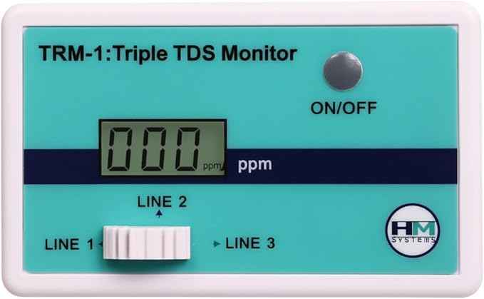HM Digital Triple Inline RO/DI TDS Monitor with 1/4 inch T-Fittings