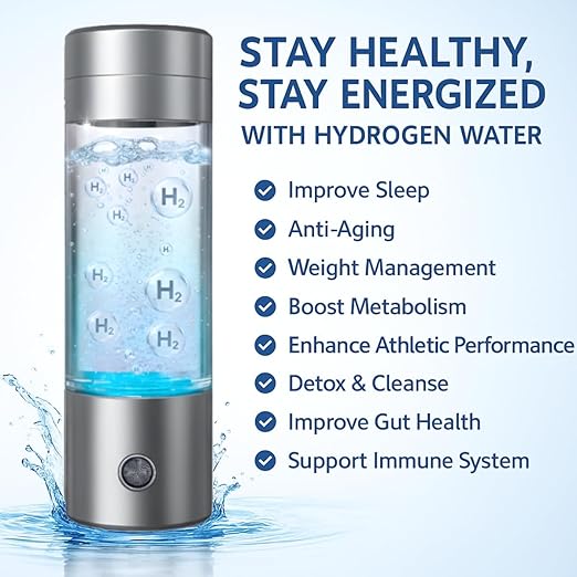 Portable Hydrogen Water Bottle, On-The-Go Personal Hydrogen Generator, Enjoy Wellness Hydration Anywhere (5000)